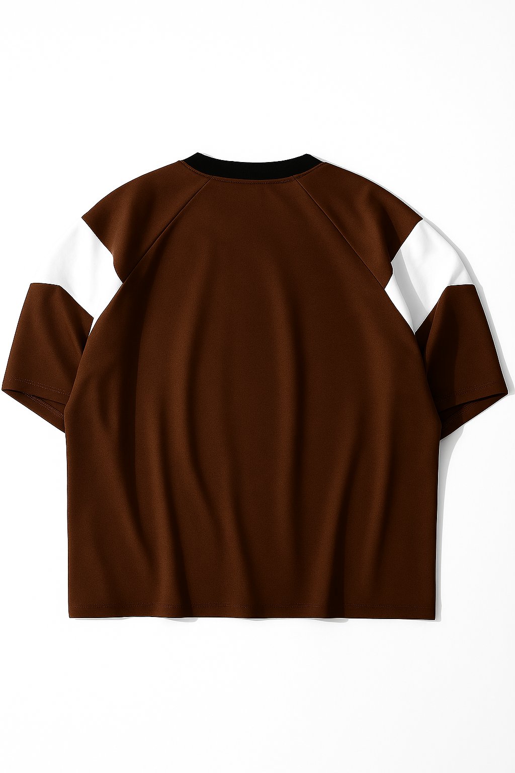 MOTIVE FORCE Varsity Jersey Tee – Brown/White (No. 92)