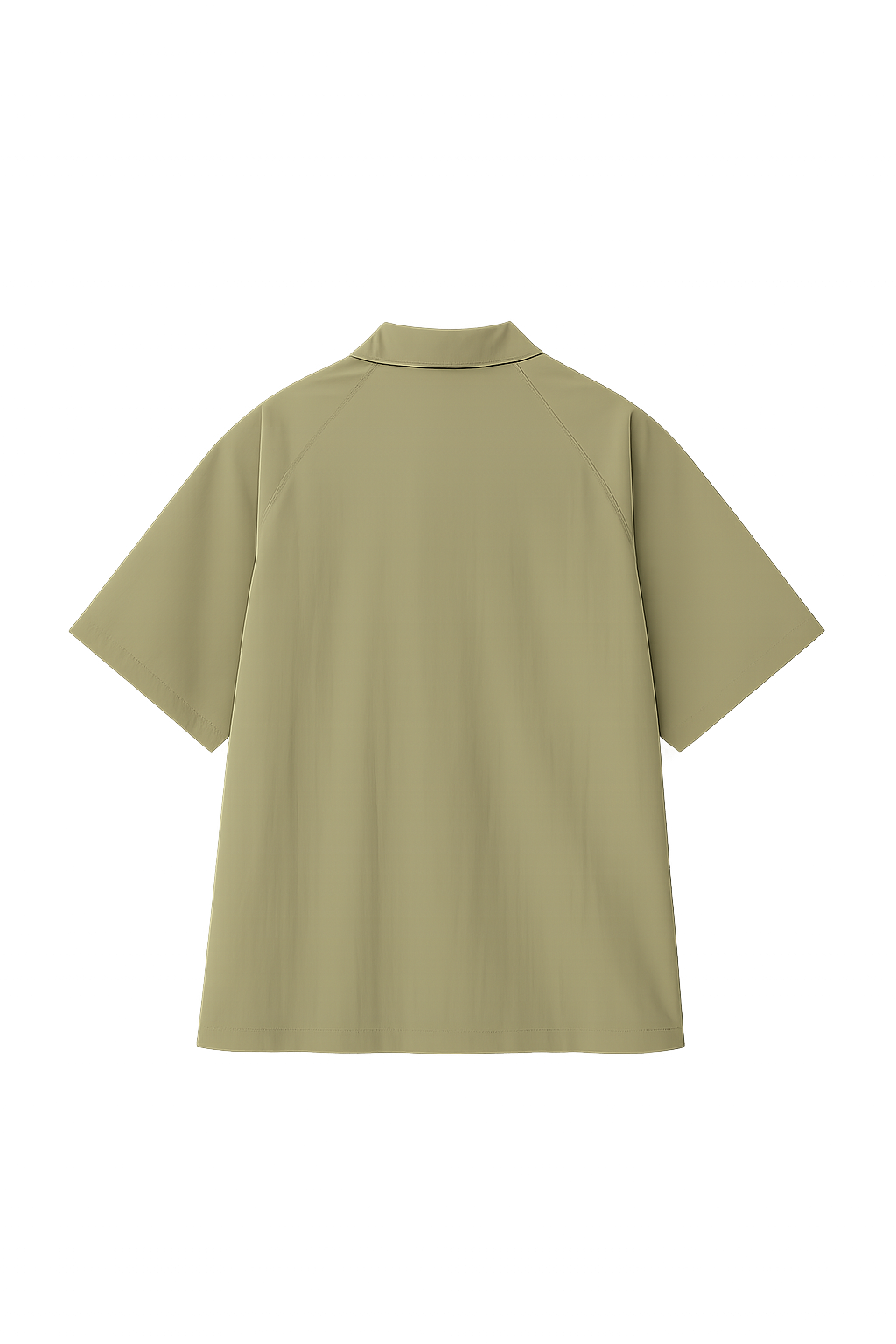 Half-Zip Minimalist Utility Polo – Sandstone Beige