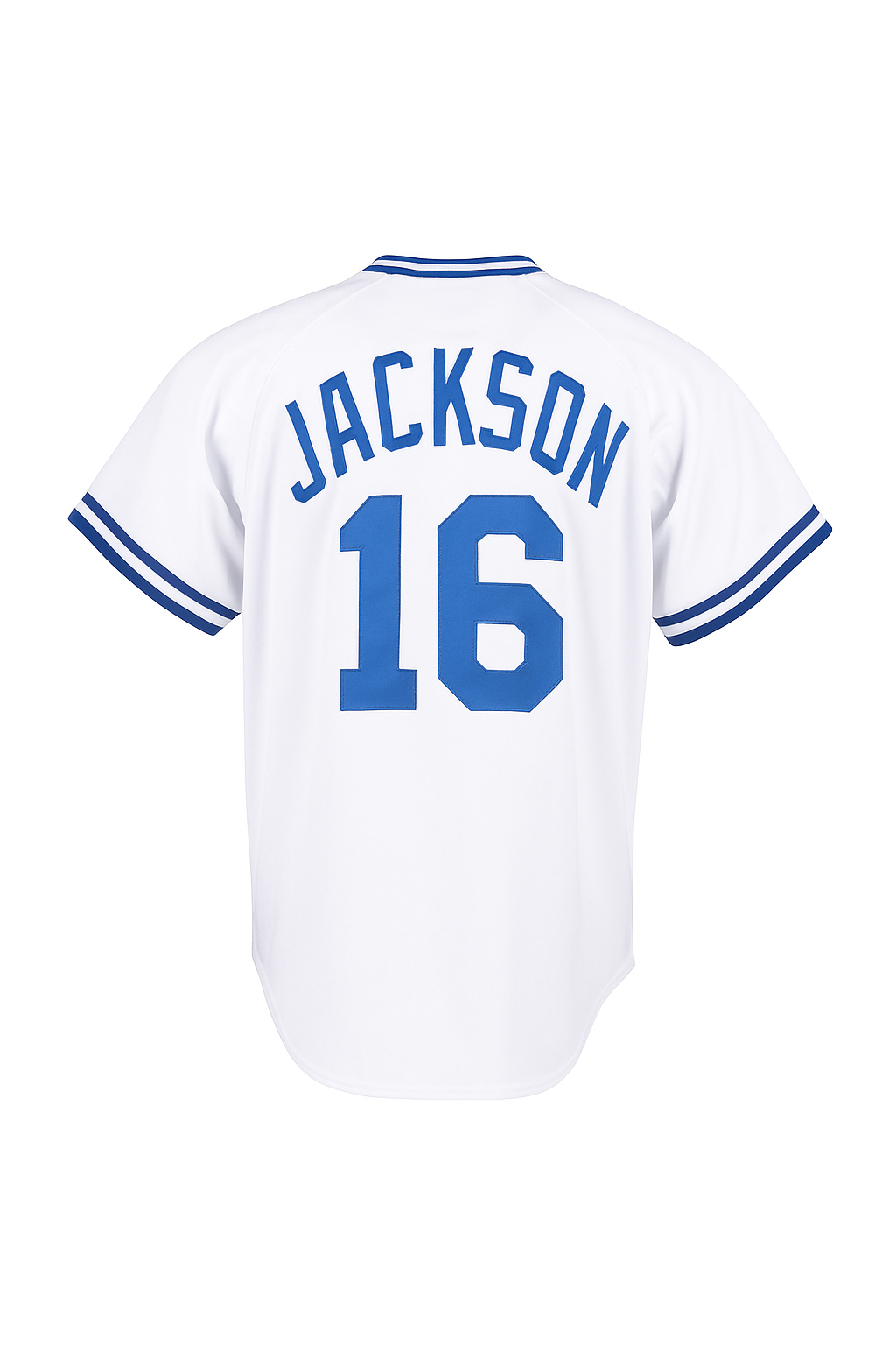 Vintage Royals Baseball Jersey – White/Blue (No. 16)