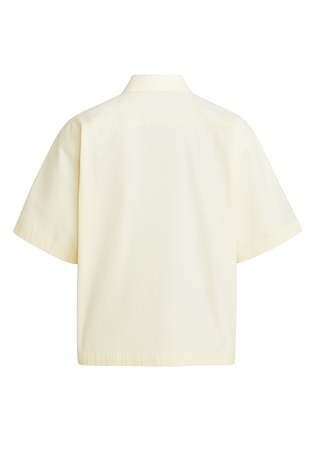 Graphic Zip-Up Short Sleeve Shirt – Cream