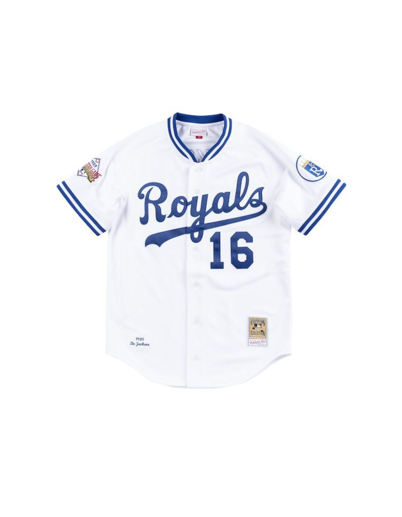 Vintage Royals Baseball Jersey – White/Blue (No. 16)